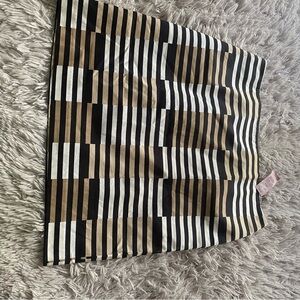 Ann Taylor Tan Striped Casual Skirt pre owned 14P